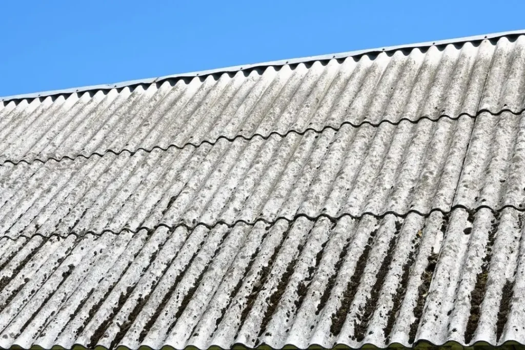 old asbestos roof